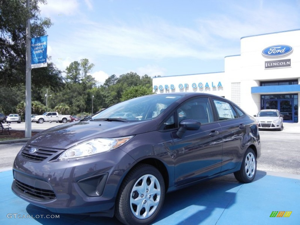 2012 Fiesta S Sedan - Violet Grey Metallic / Light Stone/Charcoal Black photo #1