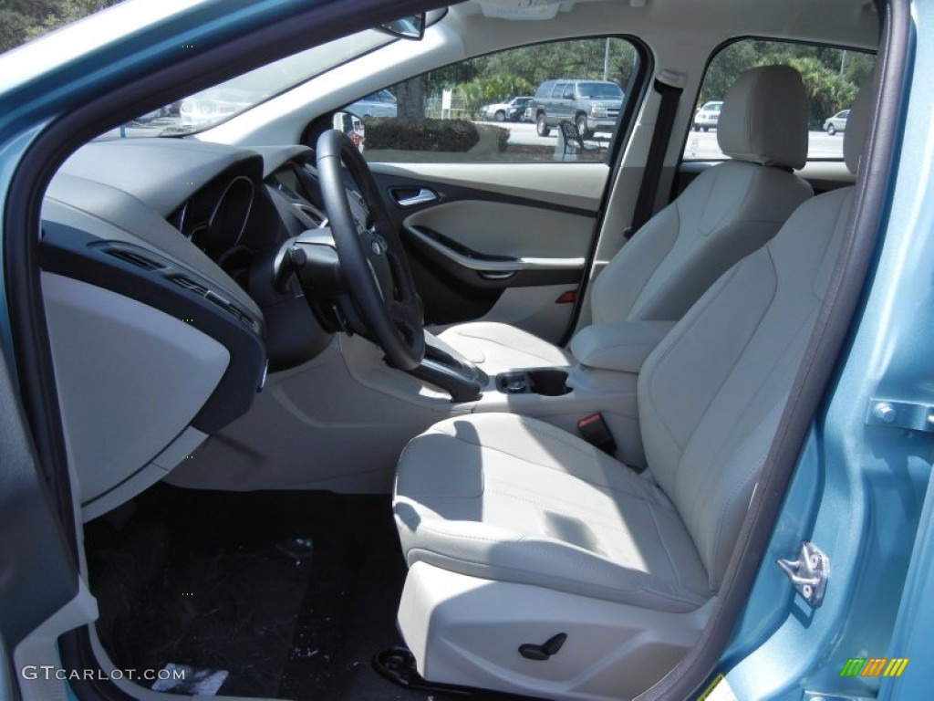 2012 Focus SEL Sedan - Frosted Glass Metallic / Stone photo #5