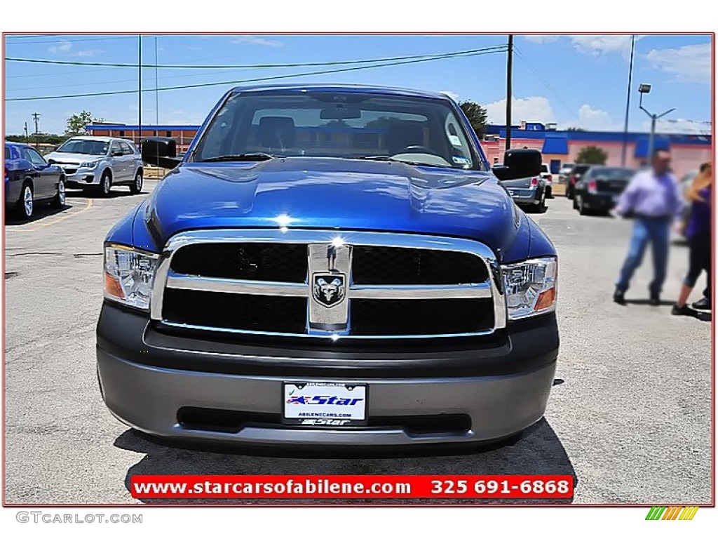 2009 Ram 1500 SLT Regular Cab - Deep Water Blue Pearl / Dark Slate/Medium Graystone photo #10