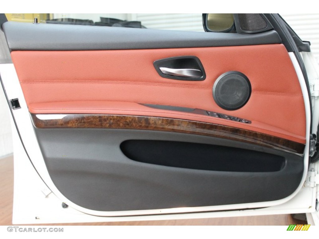 2009 BMW 3 Series 335i Sedan Chestnut Brown Dakota Leather Door Panel Photo #67600839
