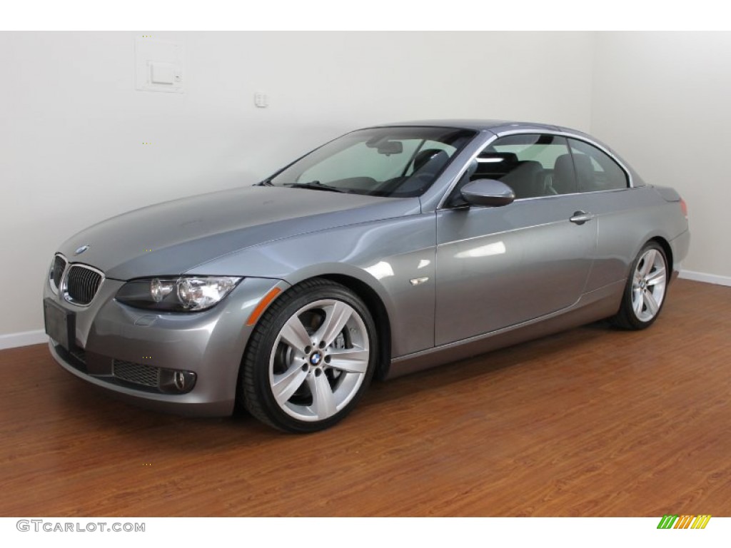 2008 3 Series 335i Convertible - Space Grey Metallic / Black photo #2