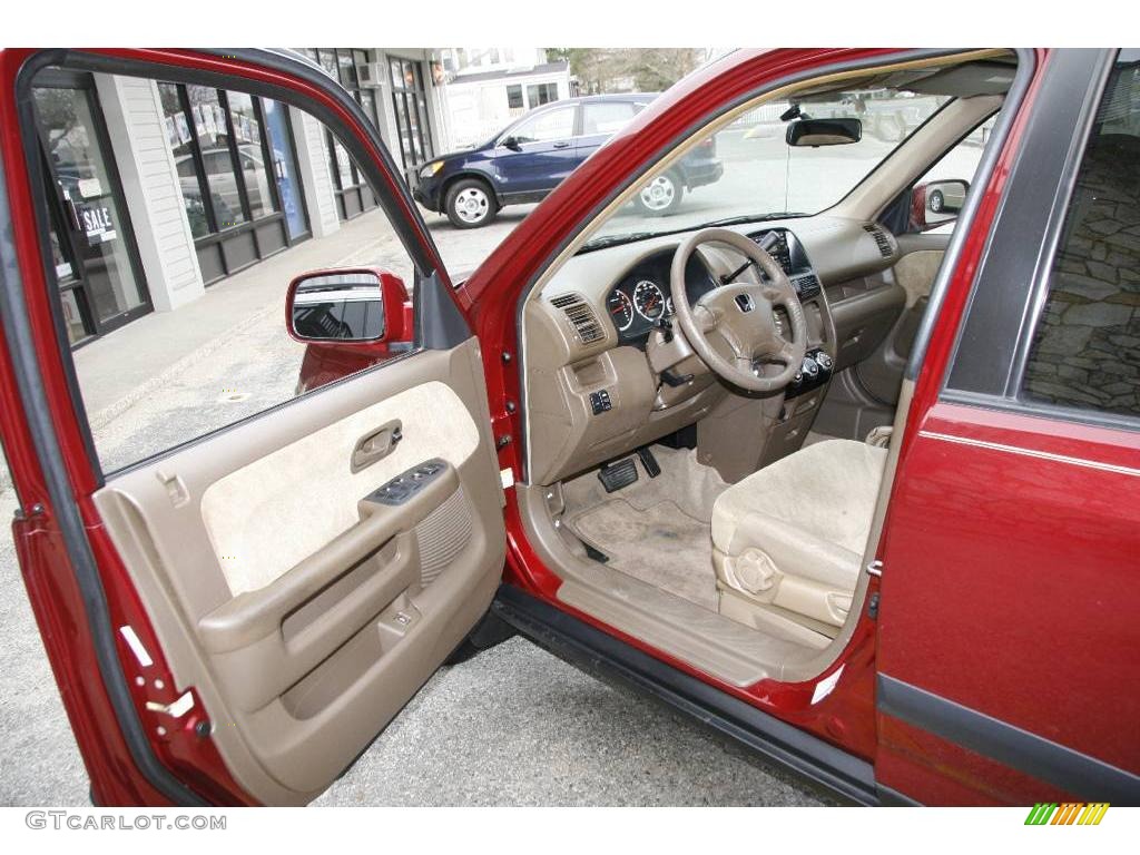 2002 CR-V EX 4WD - Chianti Red Pearl / Saddle photo #10