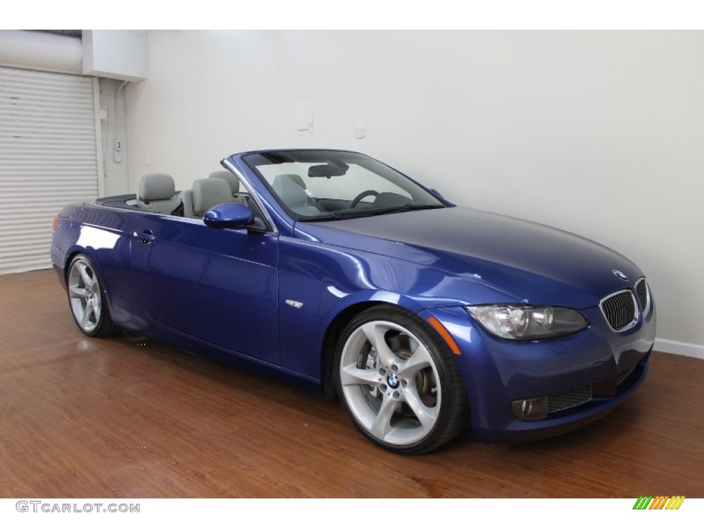 2009 3 Series 335i Convertible - Montego Blue Metallic / Grey photo #3