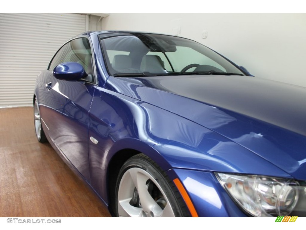 2009 3 Series 335i Convertible - Montego Blue Metallic / Grey photo #15
