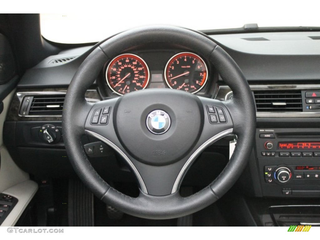 2009 BMW 3 Series 335i Convertible Grey Steering Wheel Photo #67602217