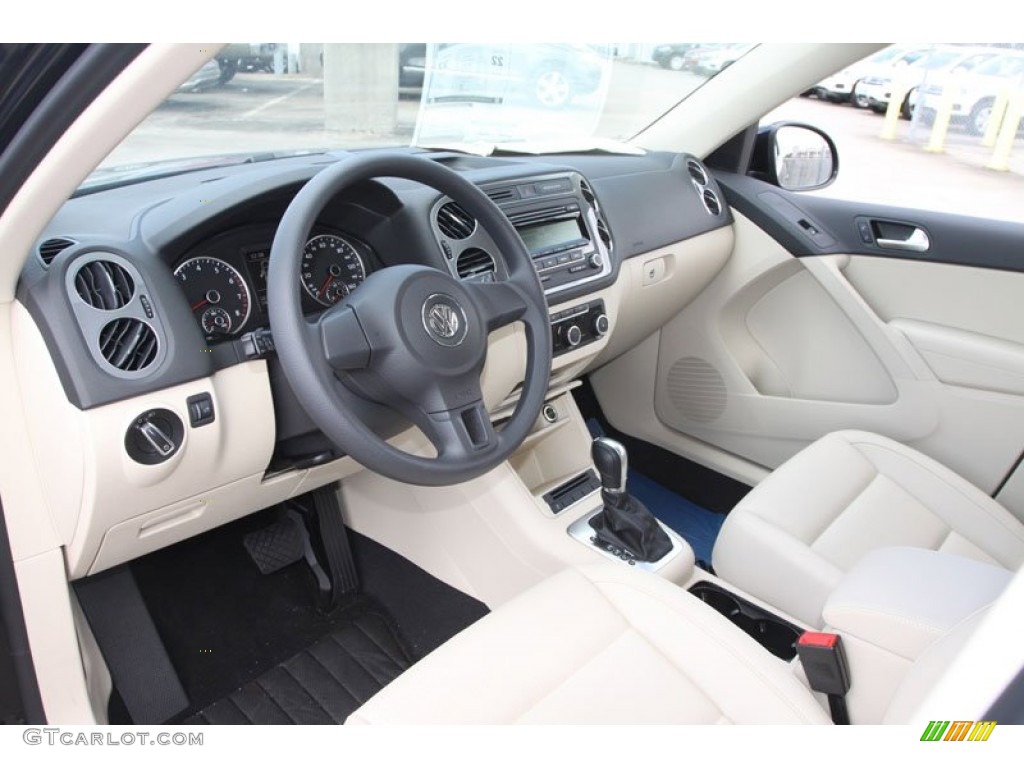 2012 Tiguan LE - Deep Black Metallic / Beige photo #10