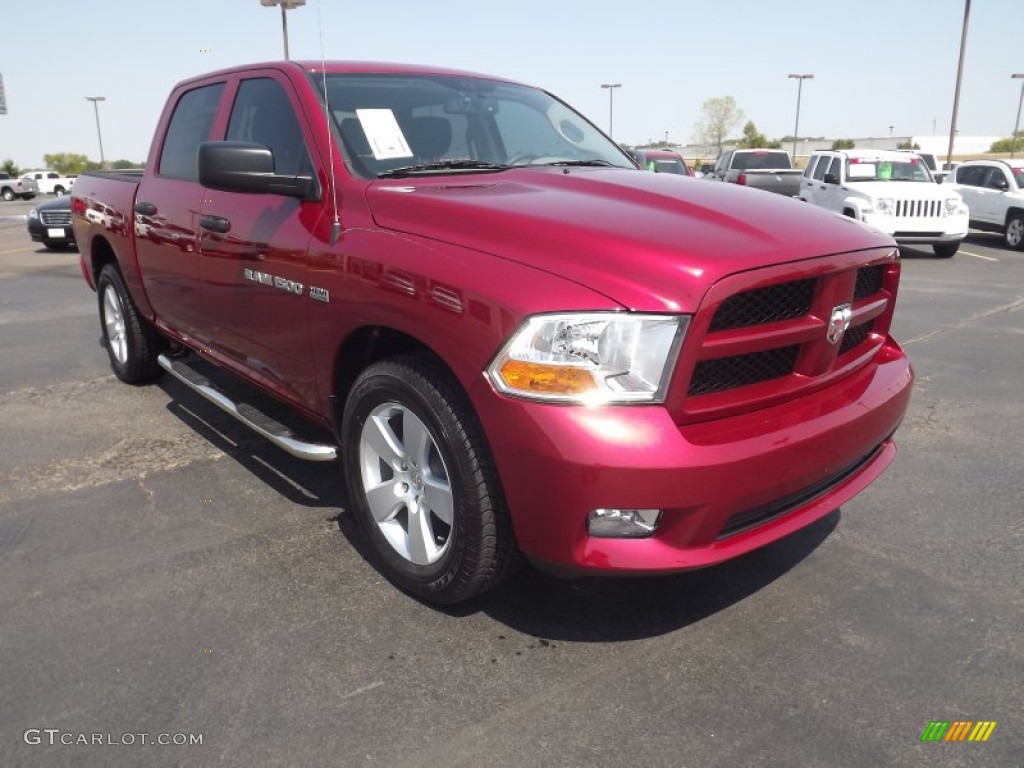 Deep Cherry Red Crystal Pearl 2012 Dodge Ram 1500 Express Crew Cab 4x4 Exterior Photo #67605380