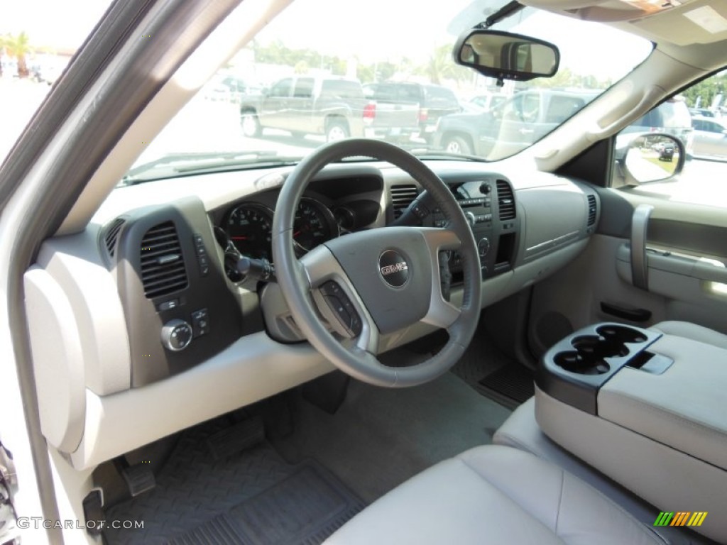 2010 Sierra 1500 SLE Crew Cab - Summit White / Dark Titanium/Light Titanium photo #12