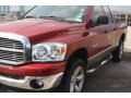 2008 Inferno Red Crystal Pearl Dodge Ram 1500 Big Horn Edition Quad Cab 4x4  photo #3