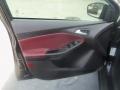Tuscany Red Leather 2012 Ford Focus SEL Sedan Door Panel