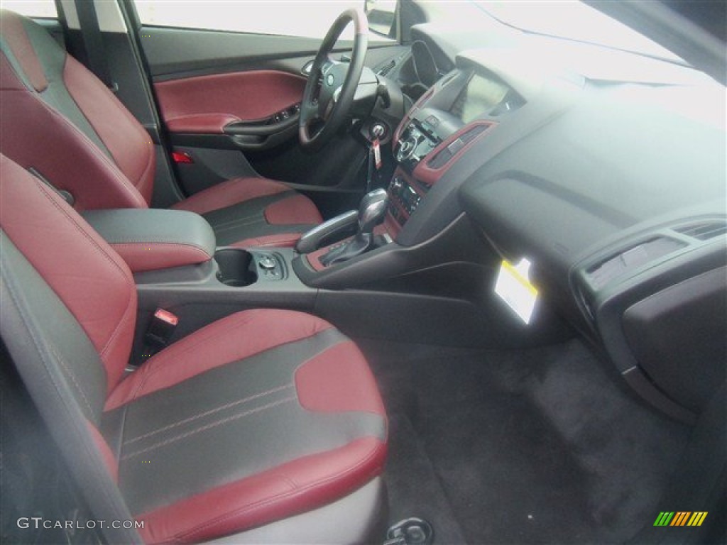 Tuscany Red Leather Interior 2012 Ford Focus SEL Sedan Photo #67609503