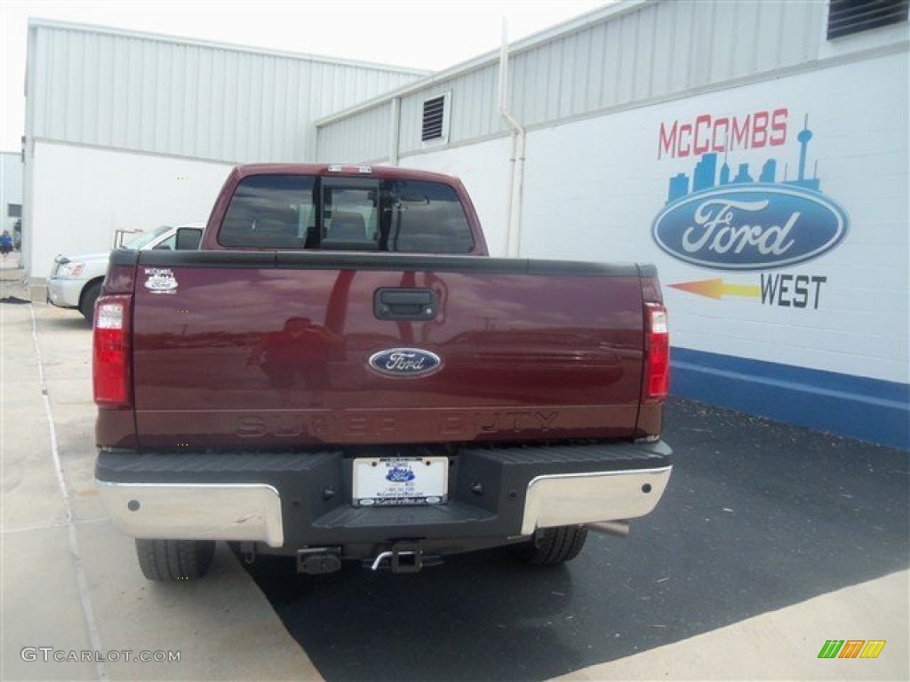 2012 F350 Super Duty Lariat Crew Cab 4x4 - Autumn Red / Adobe photo #4