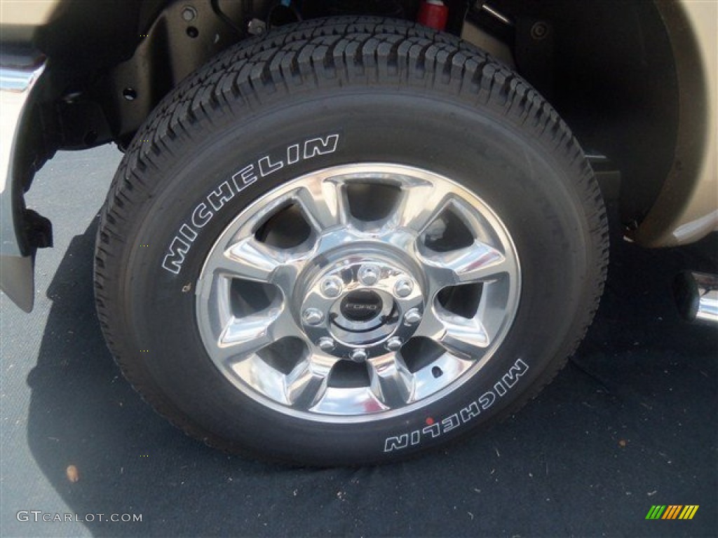 2012 F350 Super Duty Lariat Crew Cab 4x4 - Autumn Red / Adobe photo #9