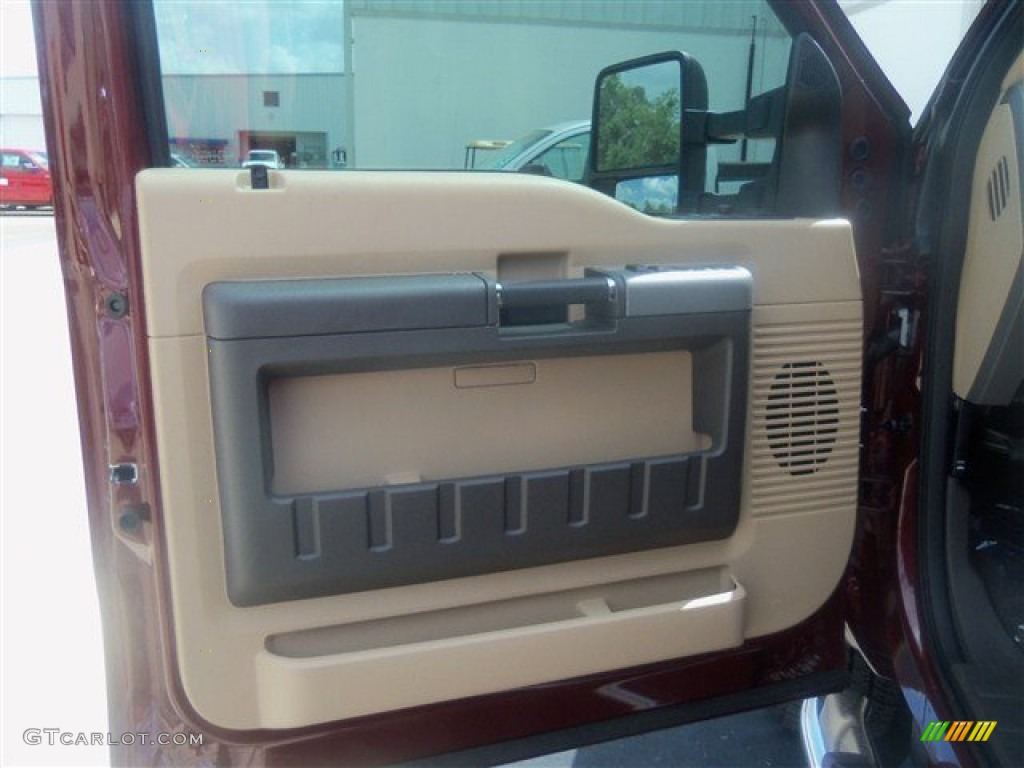 2012 F350 Super Duty Lariat Crew Cab 4x4 - Autumn Red / Adobe photo #11