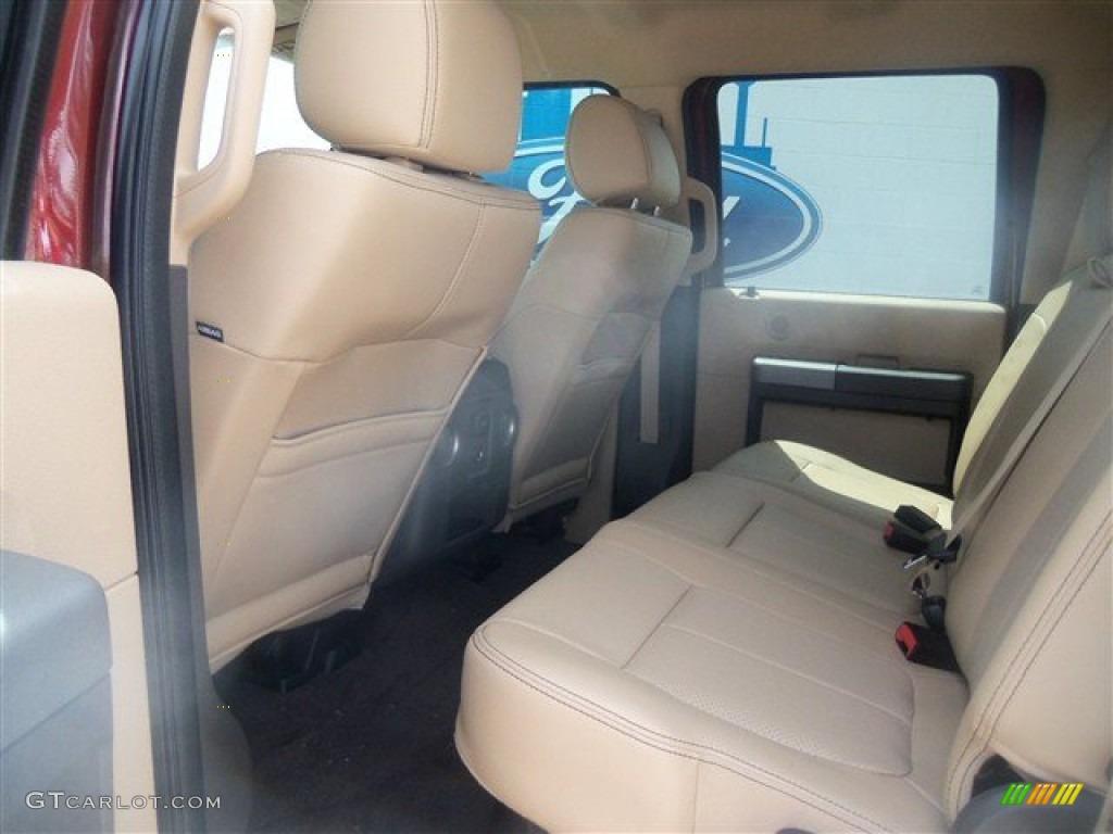 2012 F350 Super Duty Lariat Crew Cab 4x4 - Autumn Red / Adobe photo #12