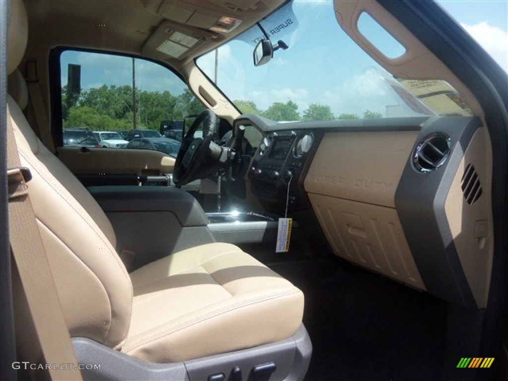 2012 F350 Super Duty Lariat Crew Cab 4x4 - Autumn Red / Adobe photo #13