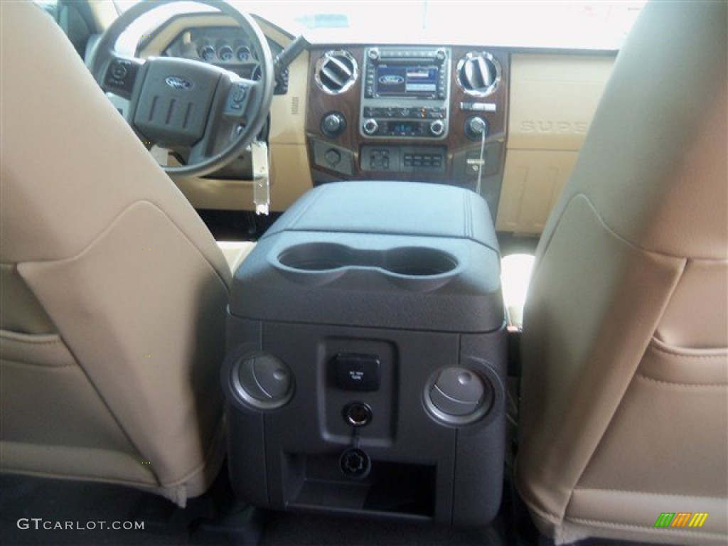 2012 F350 Super Duty Lariat Crew Cab 4x4 - Autumn Red / Adobe photo #15