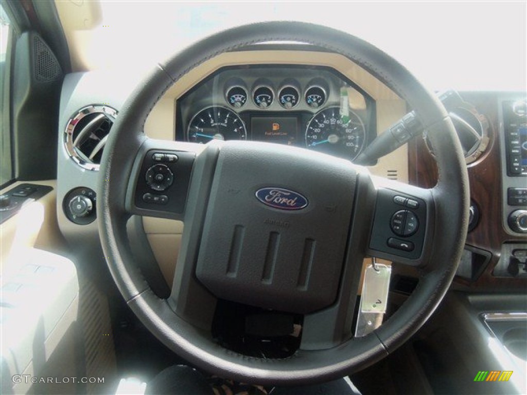 2012 F350 Super Duty Lariat Crew Cab 4x4 - Autumn Red / Adobe photo #17