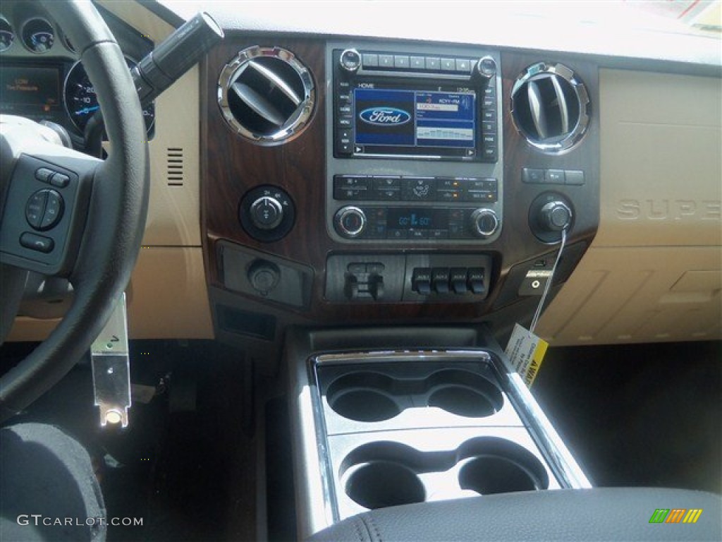 2012 F350 Super Duty Lariat Crew Cab 4x4 - Autumn Red / Adobe photo #19