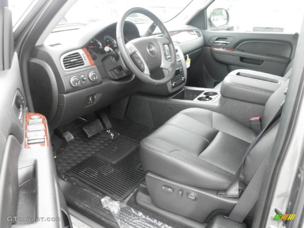 Ebony Interior 2013 GMC Sierra 1500 SLT Extended Cab 4x4 Photo #67612452