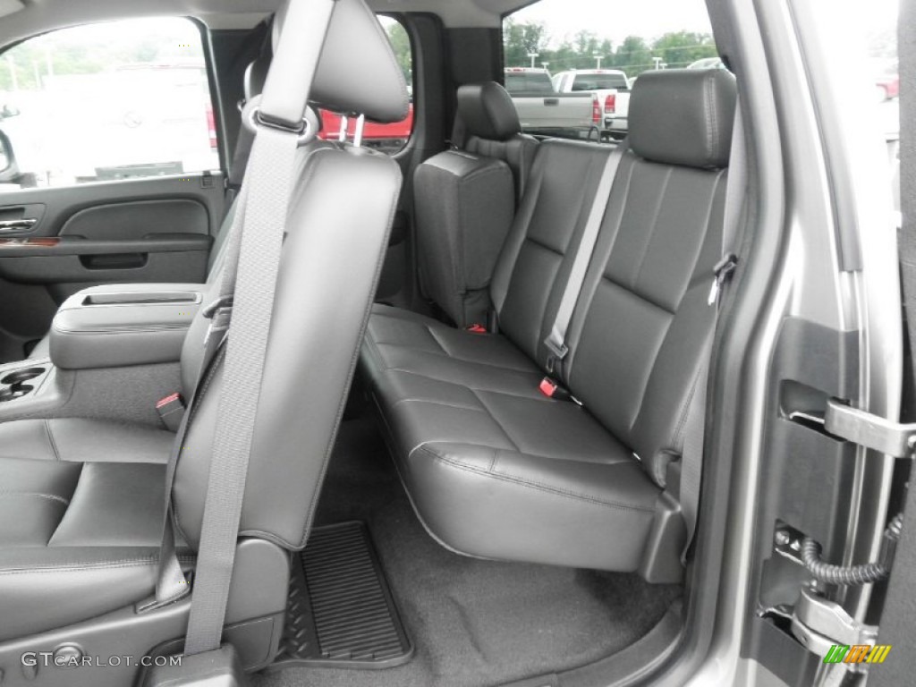 Ebony Interior 2013 GMC Sierra 1500 SLT Extended Cab 4x4 Photo #67612533