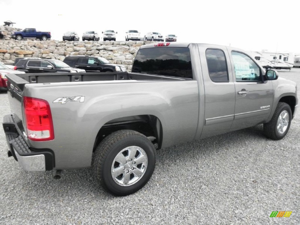 2013 Sierra 1500 SLT Extended Cab 4x4 - Steel Gray Metallic / Ebony photo #22