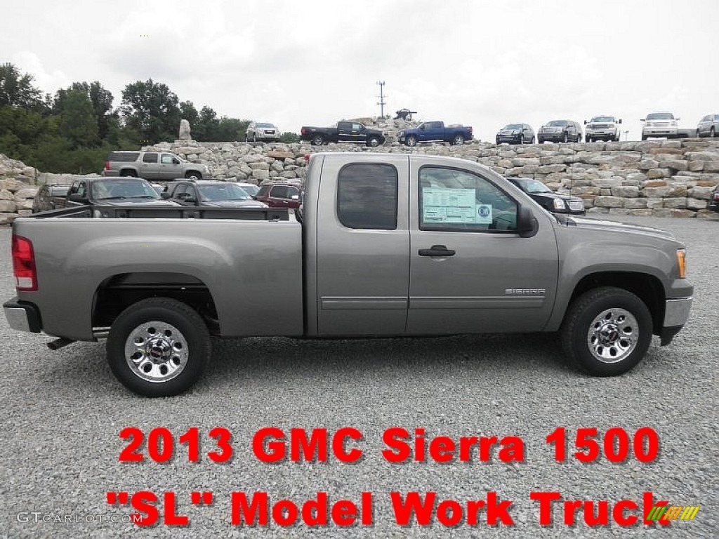 2013 Sierra 1500 SL Extended Cab - Steel Gray Metallic / Dark Titanium photo #1