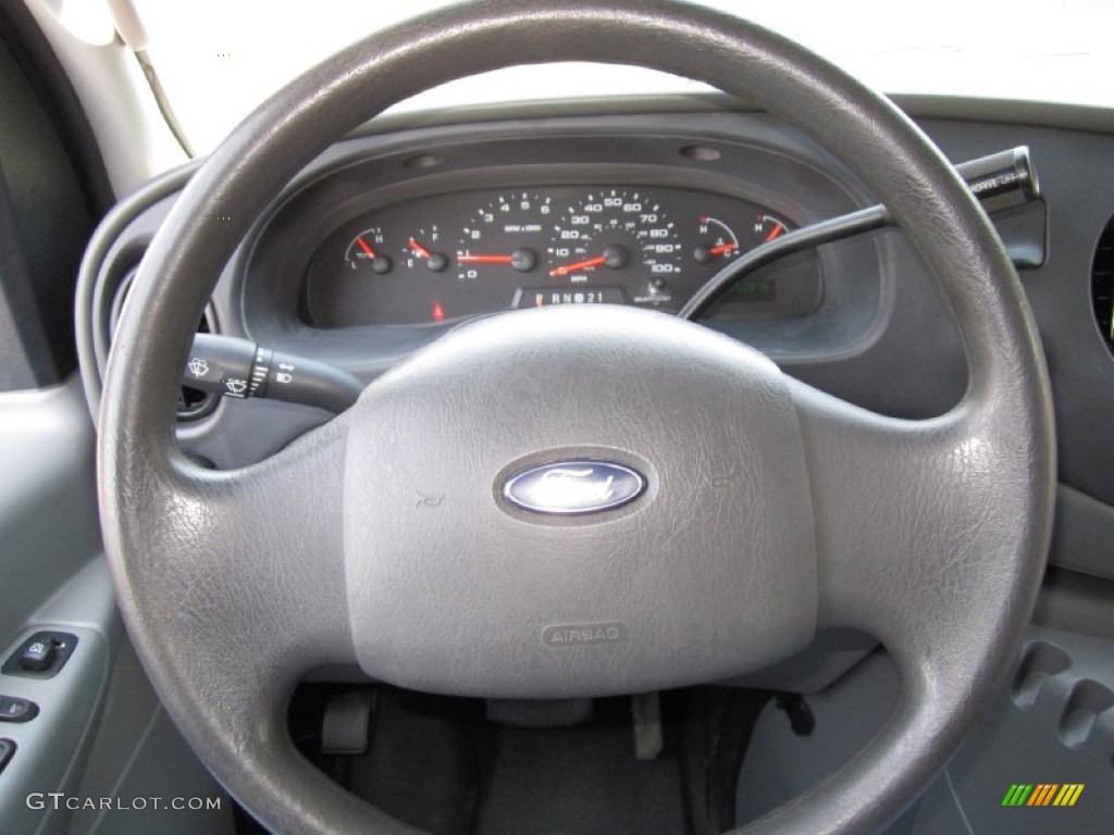 2005 Ford E Series Van E250 Commercial Medium Flint Steering Wheel Photo #67613097