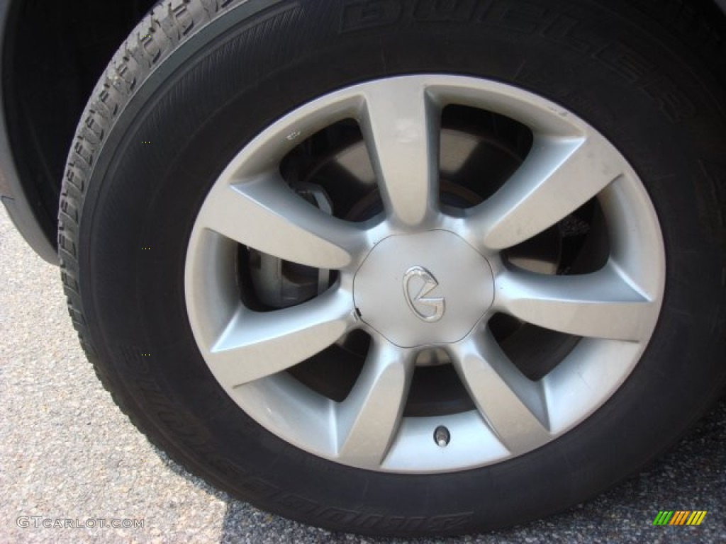 2004 FX 35 AWD - Beryllium 16 Metallic / Brick/Black photo #16