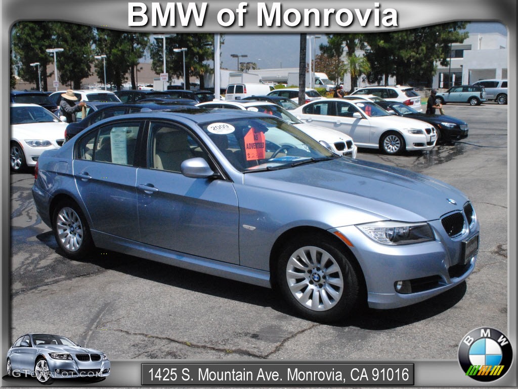 2009 3 Series 328i Sedan - Blue Water Metallic / Beige photo #1