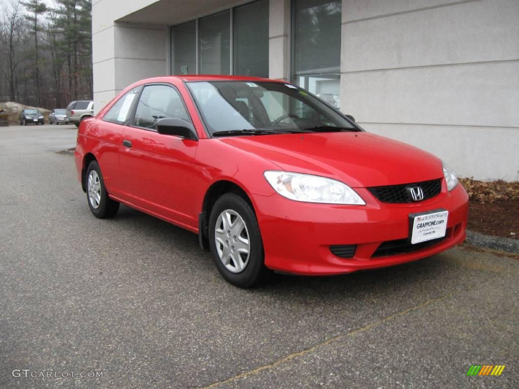 2005 Civic Value Package Coupe - Rallye Red / Black photo #1