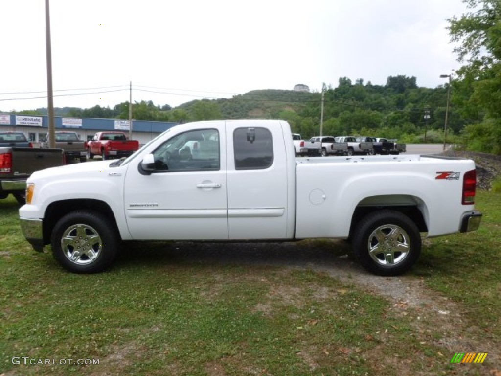 2013 Sierra 1500 SLT Extended Cab 4x4 - Summit White / Light Titanium/Ebony photo #4