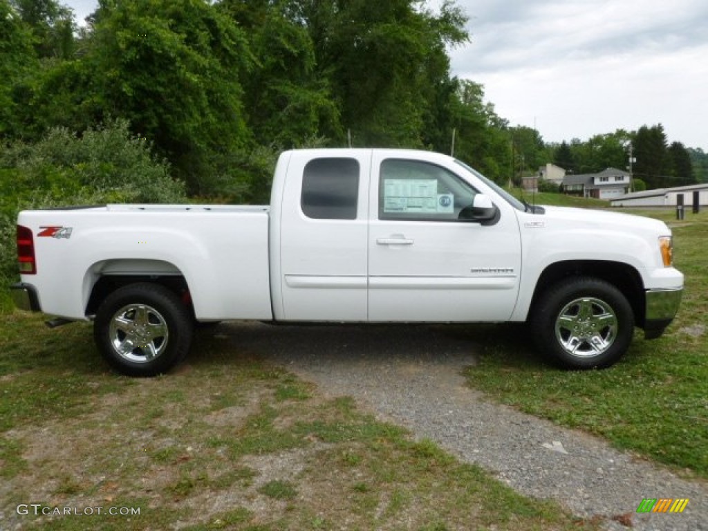 2013 Sierra 1500 SLT Extended Cab 4x4 - Summit White / Light Titanium/Ebony photo #8
