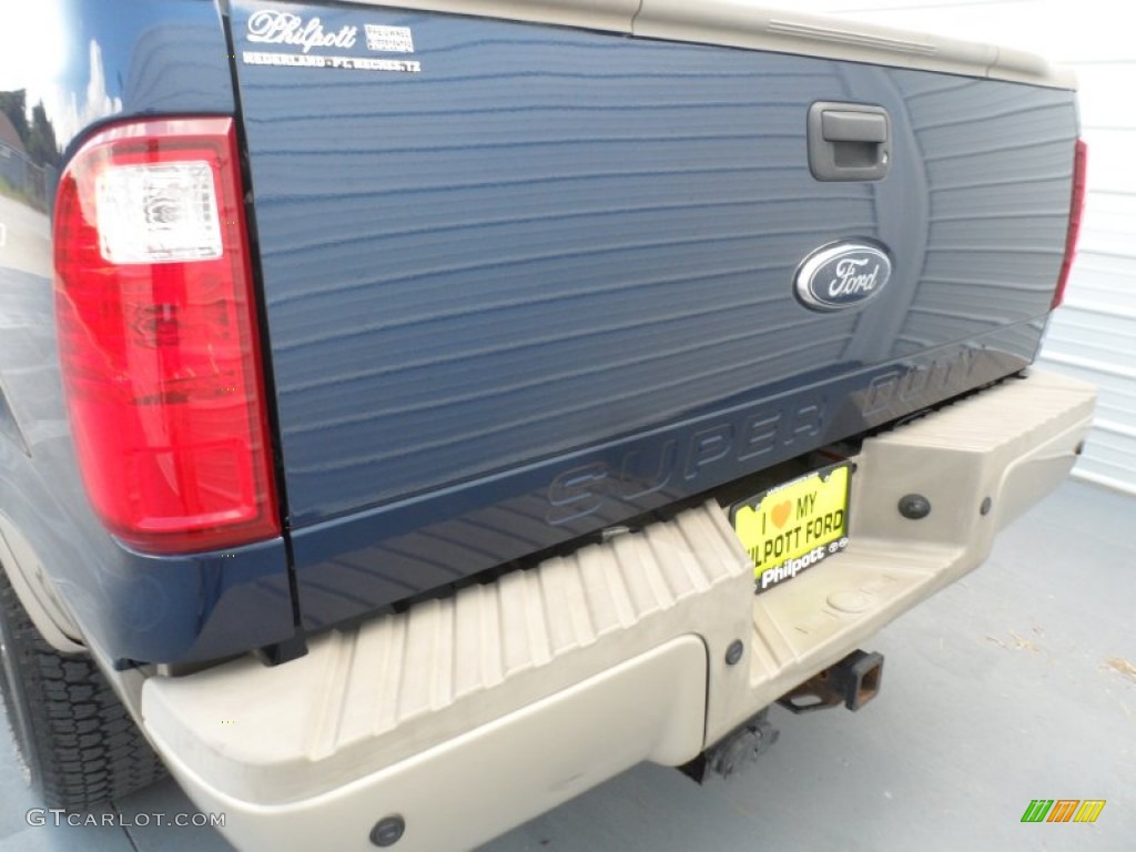 2008 F350 Super Duty King Ranch Crew Cab 4x4 - Dark Blue Pearl Metallic / Chaparral Brown photo #20