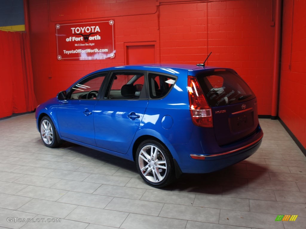 2009 Elantra Touring - Vivid Blue / Black photo #6