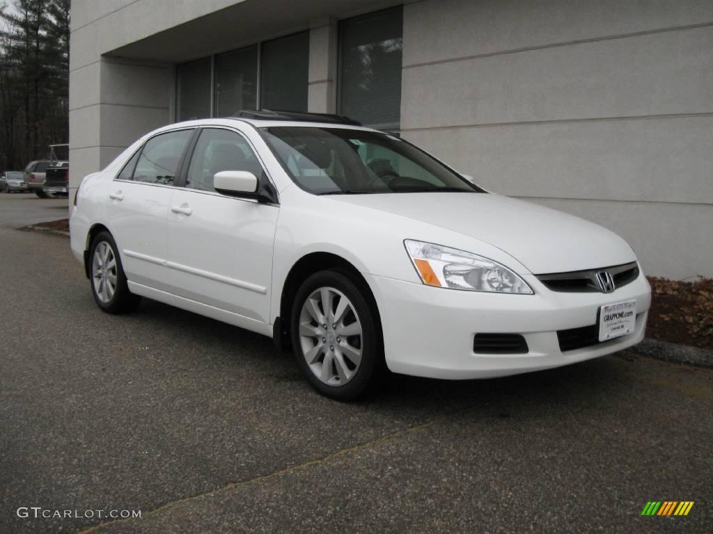 2006 Accord EX-L V6 Sedan - Taffeta White / Ivory photo #1