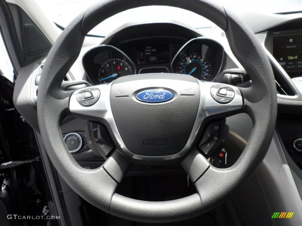 2013 Ford Escape SE 1.6L EcoBoost Charcoal Black Steering Wheel Photo #67617486