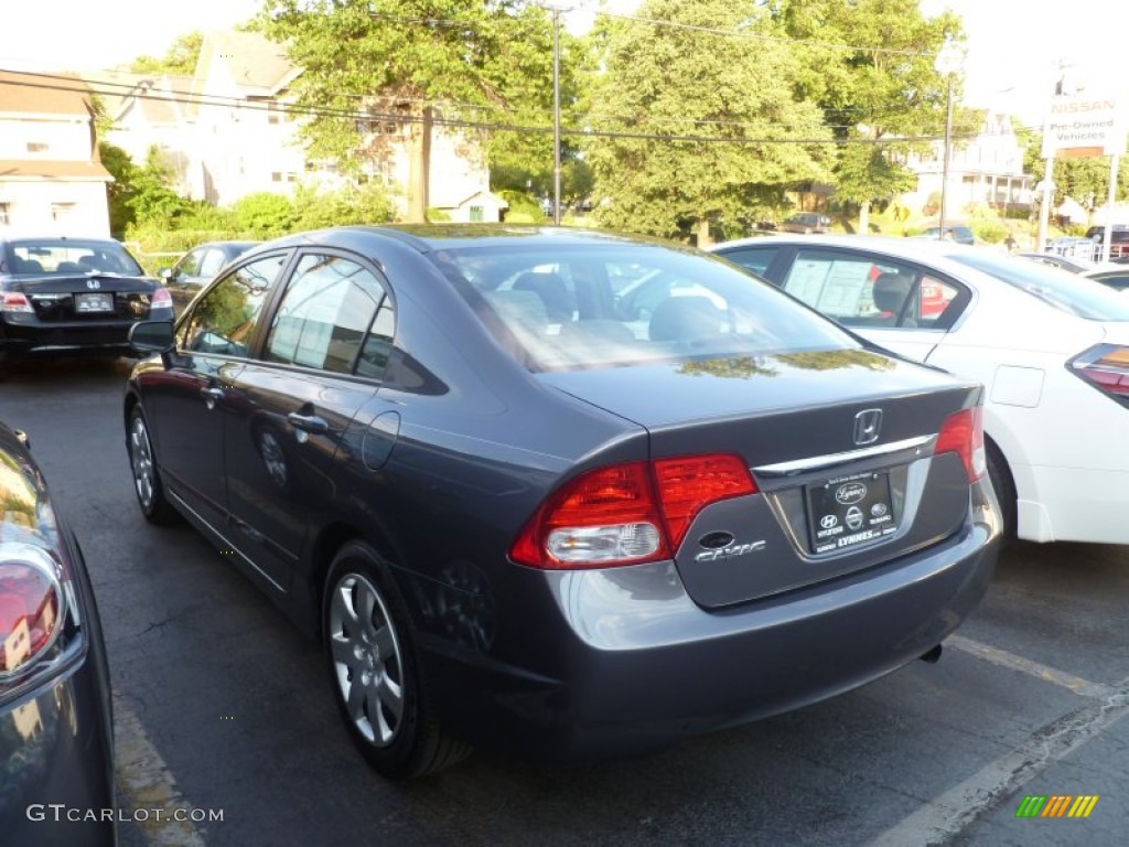 2011 Civic LX Sedan - Polished Metal Metallic / Gray photo #3