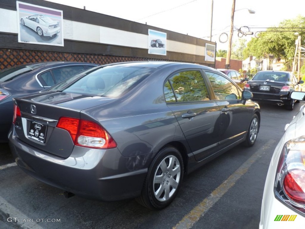 2011 Civic LX Sedan - Polished Metal Metallic / Gray photo #4