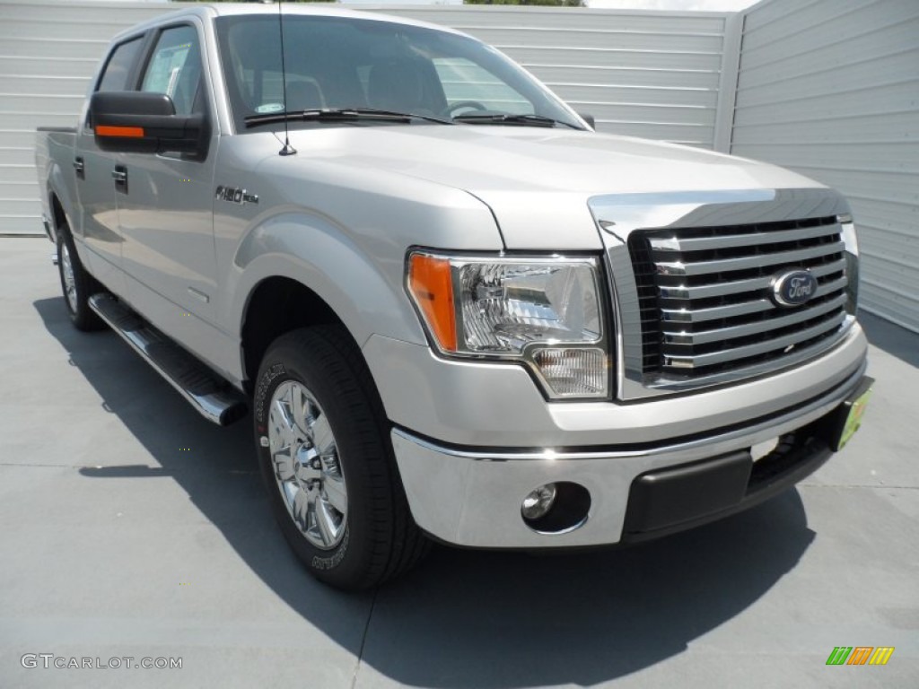 2012 F150 XLT SuperCrew - Ingot Silver Metallic / Steel Gray photo #1