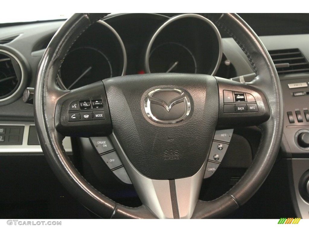 2010 Mazda MAZDA3 s Grand Touring 4 Door Black Steering Wheel Photo #67621230