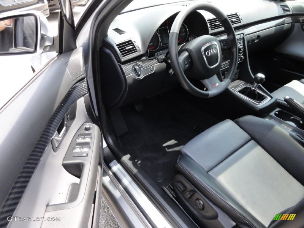 Black/Silver Interior 2006 Audi S4 4.2 quattro Sedan Photo #67621713