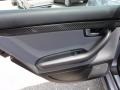 2006 Audi S4 Black/Silver Interior Door Panel Photo