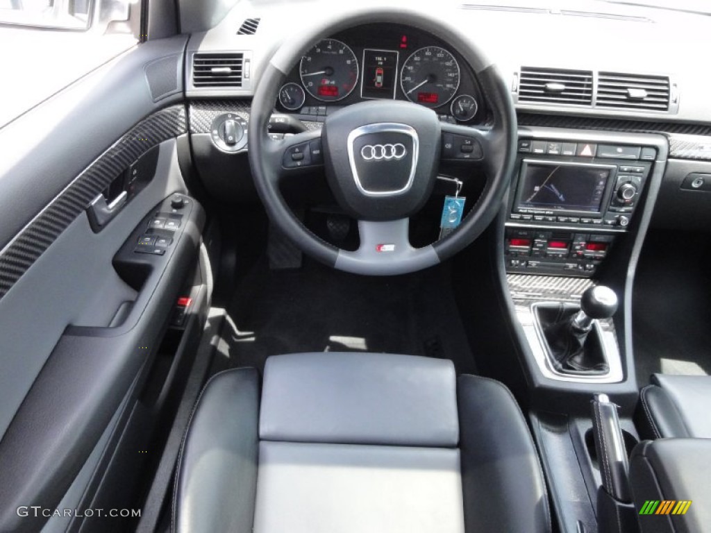 2006 Audi S4 4.2 quattro Sedan Black/Silver Dashboard Photo #67621863