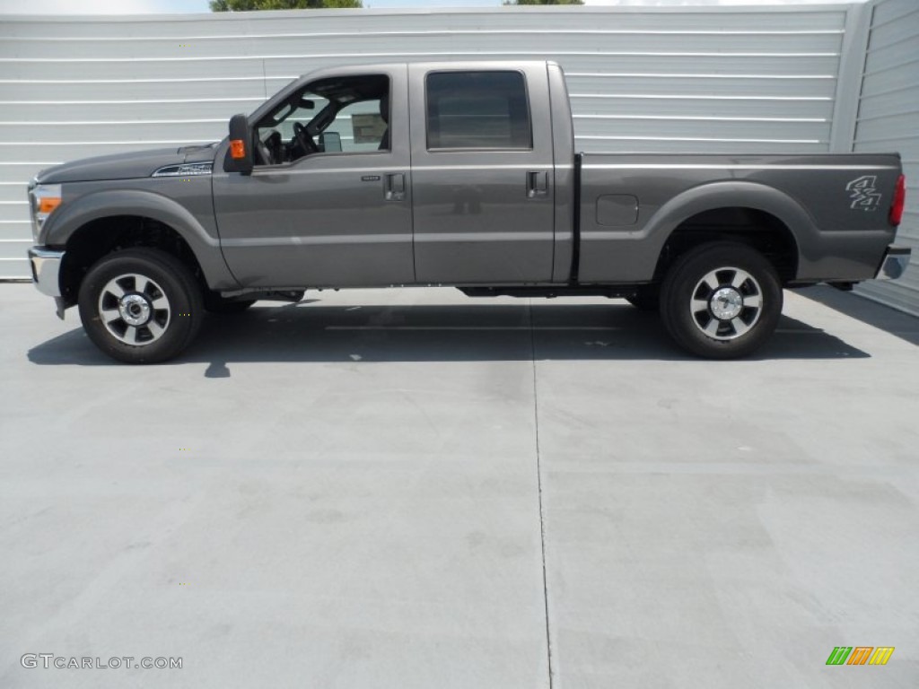 2012 F250 Super Duty Lariat Crew Cab 4x4 - Sterling Grey Metallic / Black photo #5