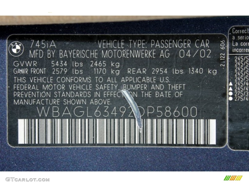 2002 7 Series 745i Sedan - Toledo Blue Metallic / Natural Brown photo #79