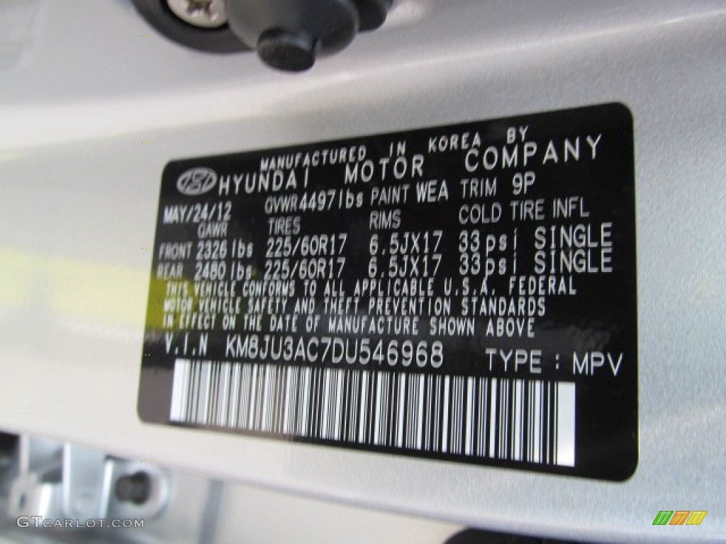 2013 Tucson Color Code WEA for Diamond Silver Photo #67625133