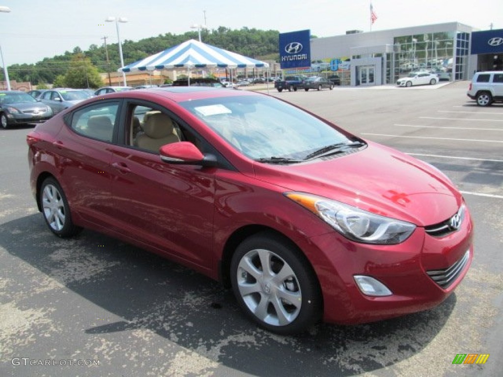 2013 Elantra Limited - Red Allure / Beige photo #1