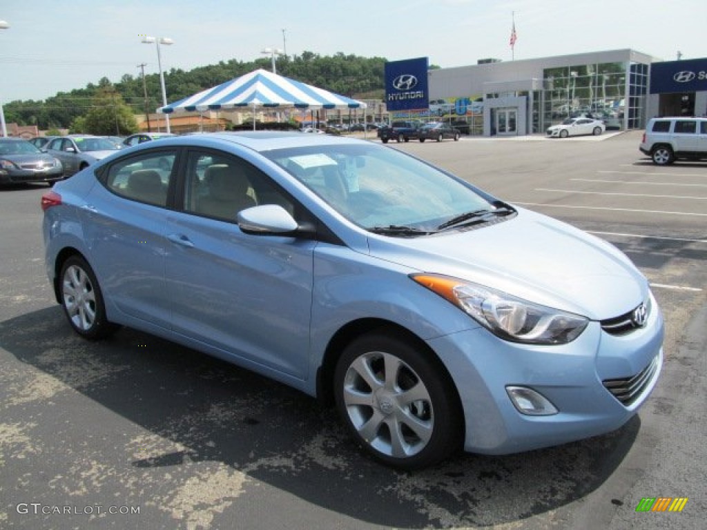 2013 Elantra Limited - Blue Sky Metallic / Beige photo #1
