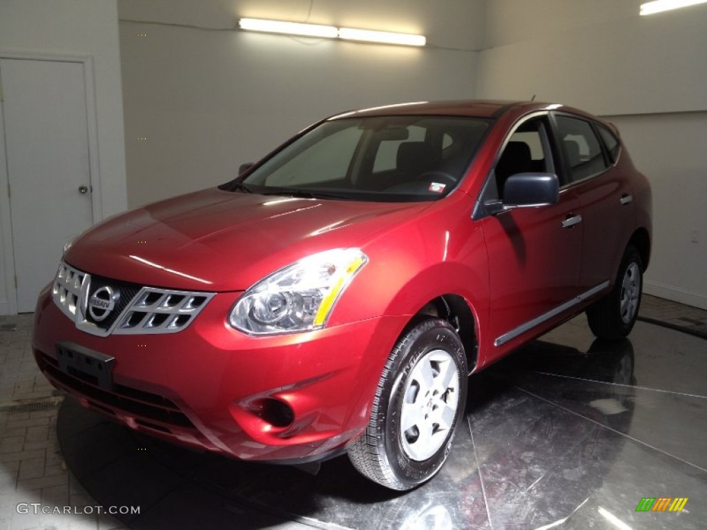 2011 Rogue S - Cayenne Red / Black photo #1